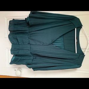 COPY - peplum turquoise blouse